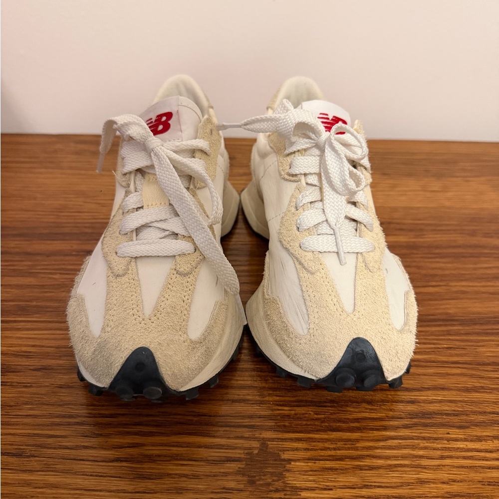 New Balance Cream and White Athletic Shoes